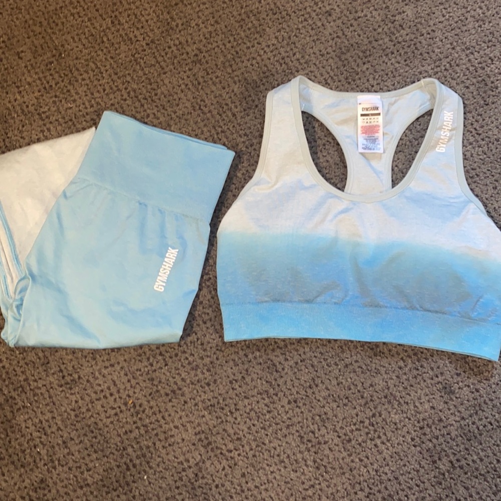 Two piece gym shark work out set